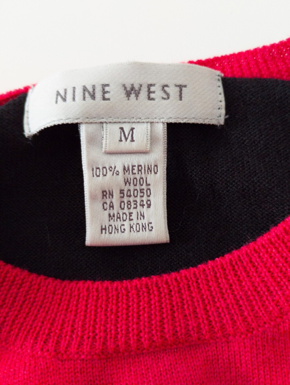 Nine West 100% Merino Wool Colorblock Pullover Sweater Size Medium Multi-Colour - Picture 2 of 5